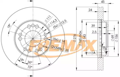 Тормозной диск FREMAX BD-1002