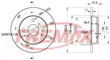 Тормозной диск FREMAX BD-1006