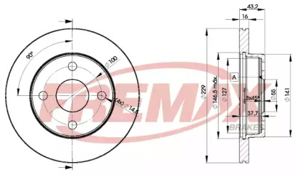 Тормозной диск FREMAX BD-1016