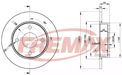 Тормозной диск FREMAX BD-1063