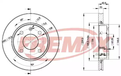 Тормозной диск FREMAX BD-1064