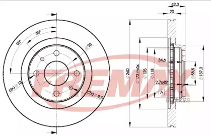 Тормозной диск FREMAX BD-1073