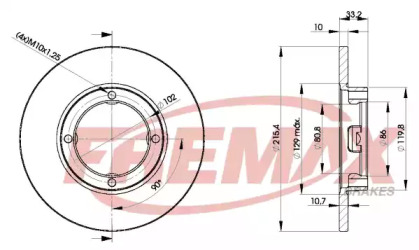 Тормозной диск FREMAX BD-1160