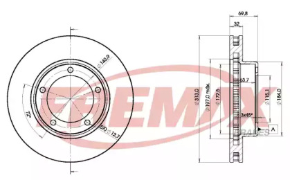 Тормозной диск FREMAX BD-1265