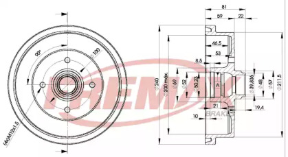 Тормозный барабан FREMAX BD-1512