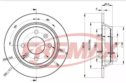 Тормозной диск FREMAX BD-1543