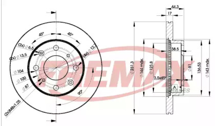 Тормозной диск FREMAX BD-1702