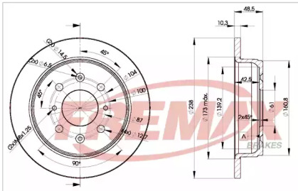 Тормозной диск FREMAX BD-1703