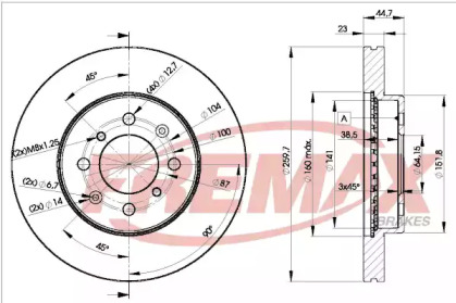 Тормозной диск FREMAX BD-1704