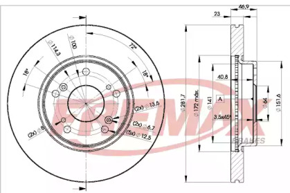 Тормозной диск FREMAX BD-1705