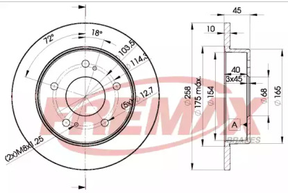 Тормозной диск FREMAX BD-2044