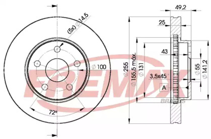 Тормозной диск FREMAX BD-2047