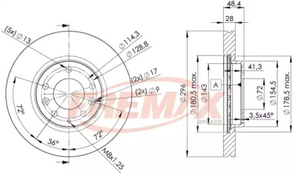 Тормозной диск FREMAX BD-2063