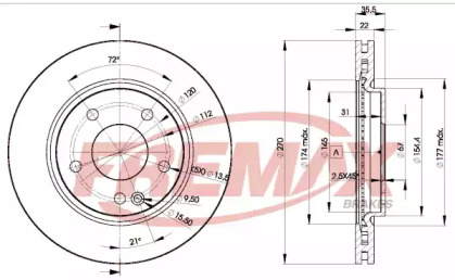 Тормозной диск FREMAX BD-2112