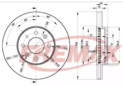 Тормозной диск FREMAX BD-2232