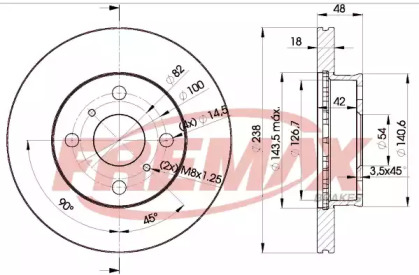 Тормозной диск FREMAX BD-2250