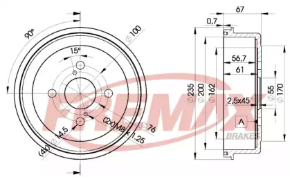 Тормозный барабан FREMAX BD-2252