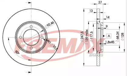 Тормозной диск FREMAX BD-2375