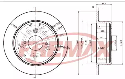 Тормозной диск FREMAX BD-2443