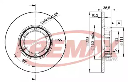 Тормозной диск FREMAX BD-2500