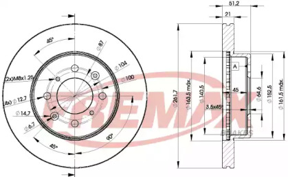 Тормозной диск FREMAX BD-2581