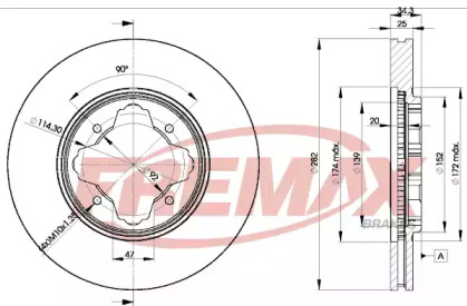 Тормозной диск FREMAX BD-2582