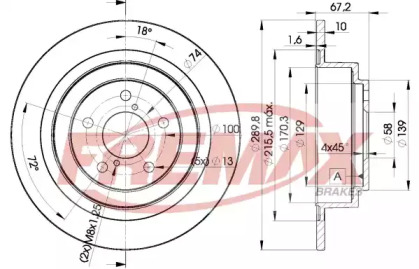 Тормозной диск FREMAX BD-2670