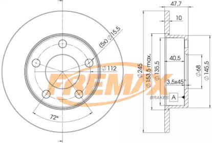 Тормозной диск FREMAX BD-2746