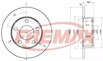 Тормозной диск FREMAX BD-2800