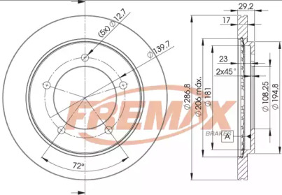 Тормозной диск FREMAX BD-2863