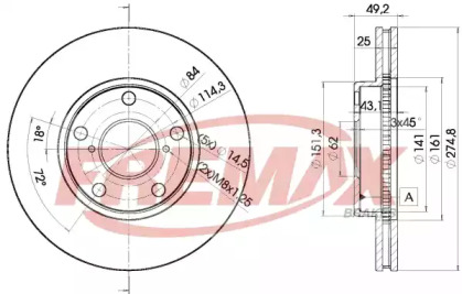 Тормозной диск FREMAX BD-2878