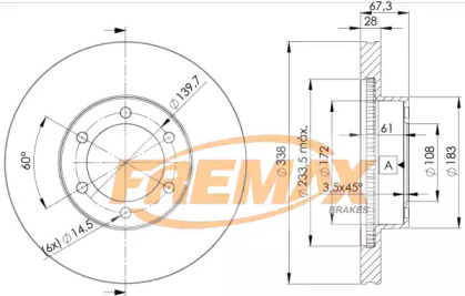 Тормозной диск FREMAX BD-2918