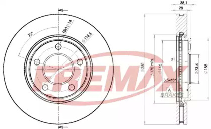 Тормозной диск FREMAX BD-3002