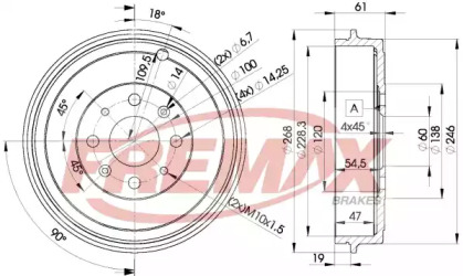 Тормозный барабан FREMAX BD-3043