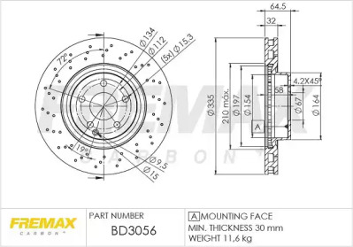 Тормозной диск FREMAX BD-3056