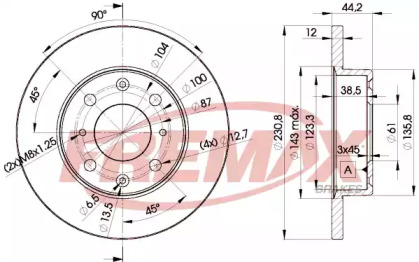 Тормозной диск FREMAX BD-3169