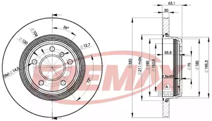 Тормозной диск FREMAX BD-3215