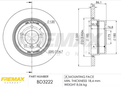 Тормозной диск FREMAX BD-3222