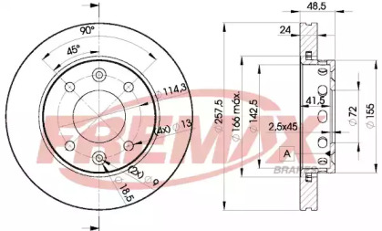 Тормозной диск FREMAX BD-3248