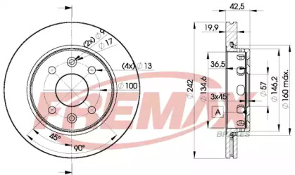 Тормозной диск FREMAX BD-3253