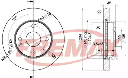 Тормозной диск FREMAX BD-3255