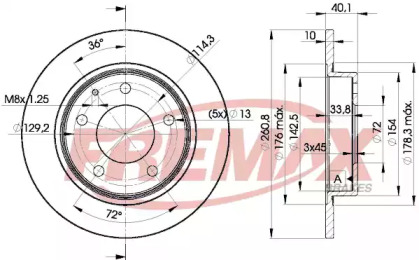 Тормозной диск FREMAX BD-3259