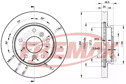 Тормозной диск FREMAX BD-3260