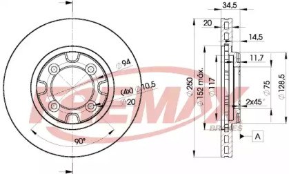 Тормозной диск FREMAX BD-3263