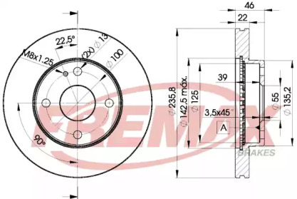 Тормозной диск FREMAX BD-3265