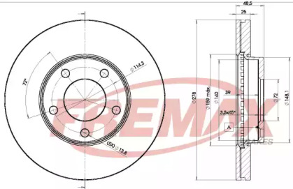 Тормозной диск FREMAX BD-3272