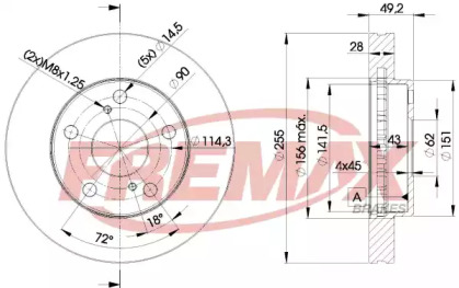 Тормозной диск FREMAX BD-3302