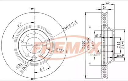 Тормозной диск FREMAX BD-3323