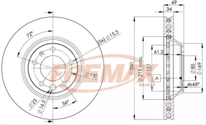 Тормозной диск FREMAX BD-3324