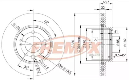 Тормозной диск FREMAX BD-3327